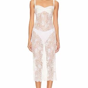 Fleur du Mal White Lace Chemise